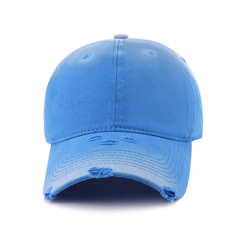 Women Distressed Duckbill Cap Mint Green Wide Brim — feature 4