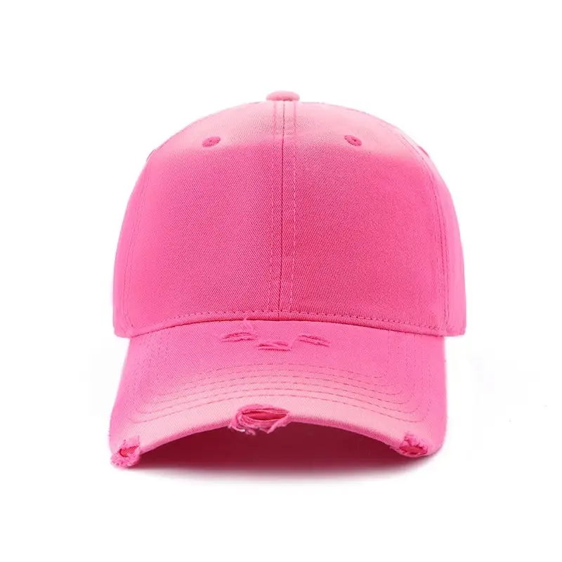 Women Distressed Duckbill Cap Mint Green Wide Brim