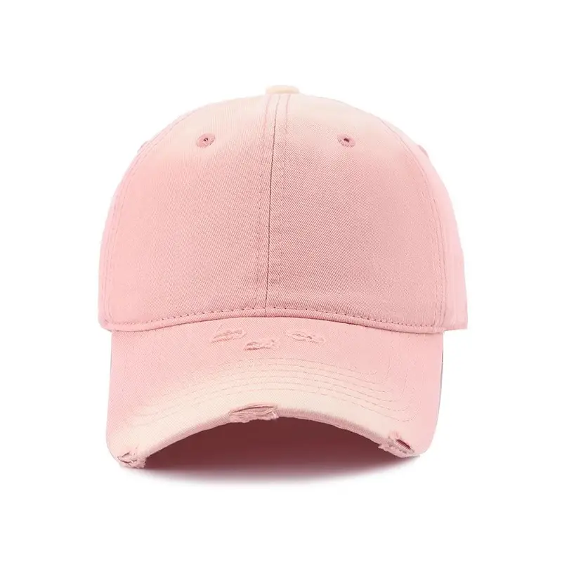 Women Distressed Duckbill Cap Mint Green Wide Brim