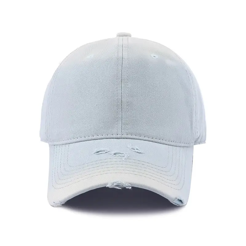Women Distressed Duckbill Cap Mint Green Wide Brim