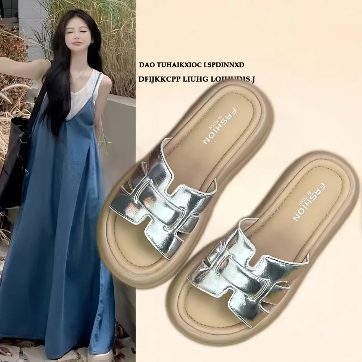 French Style Silver Slippers Women Summer 2025 — feature 3