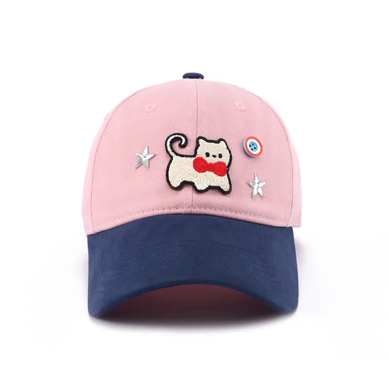 Women Cat Print Baseball Cap Spring Autumn Face Slimming Wide Bristle — feature 25