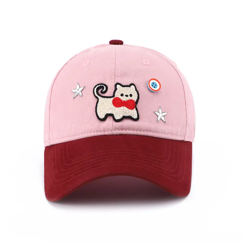 Women Cat Print Baseball Cap Spring Autumn Face Slimming Wide Bristle — feature 27