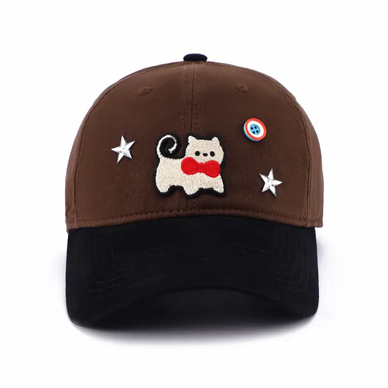 Women Cat Print Baseball Cap Spring Autumn Face Slimming Wide Bristle — feature 28