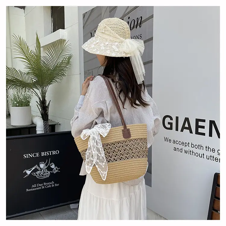 2025 Woven Silk Scarf Zipper Tote Bag Large Capacity — feature 12