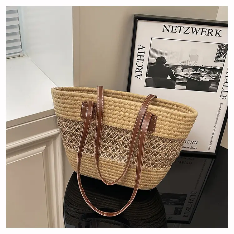 2025 Woven Silk Scarf Zipper Tote Bag Large Capacity — feature 16