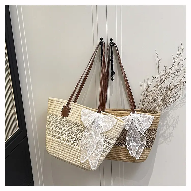 2025 Woven Silk Scarf Zipper Tote Bag Large Capacity — feature 17
