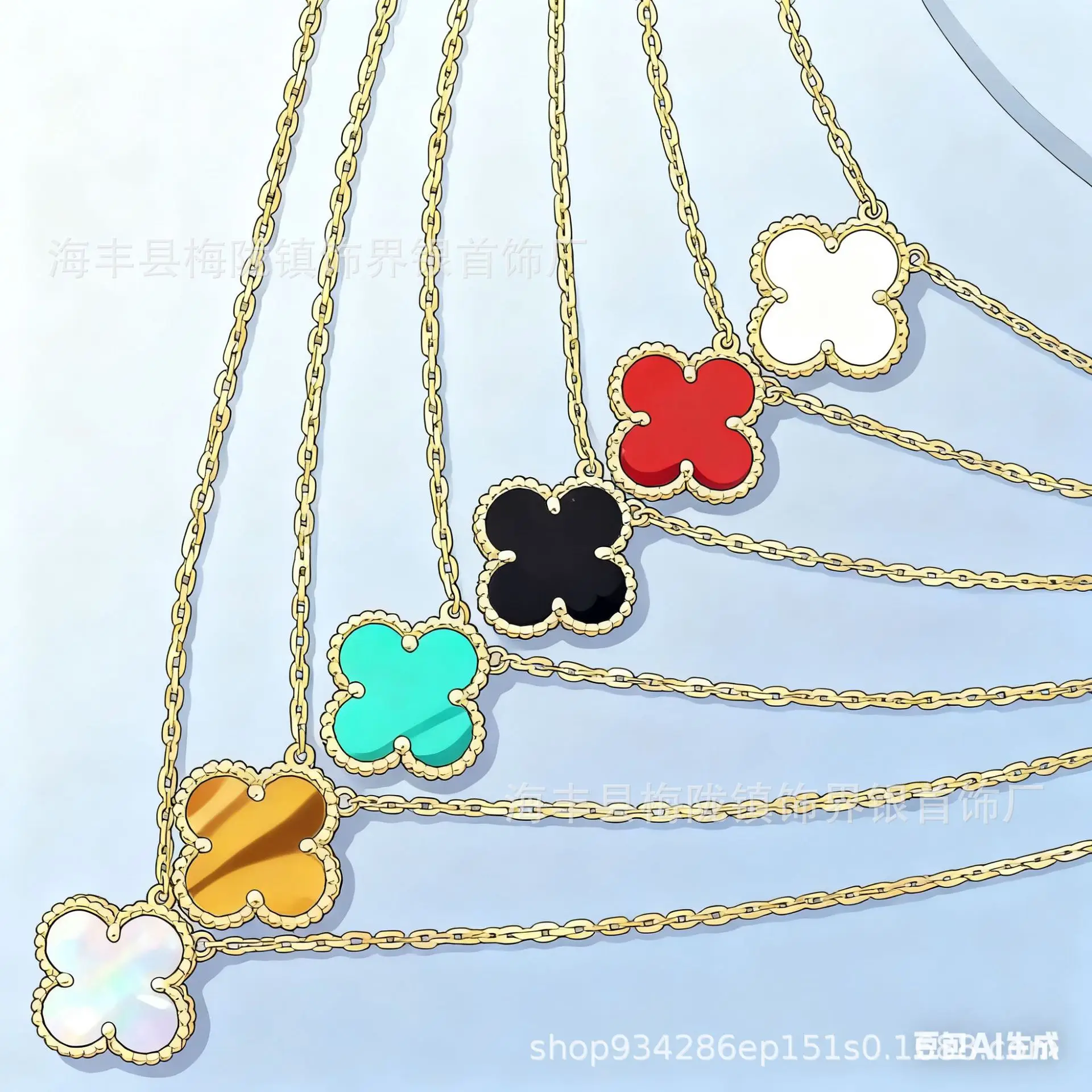Four-Leaf Clover Necklace for Women 18K Gold Rose Gold — feature 2