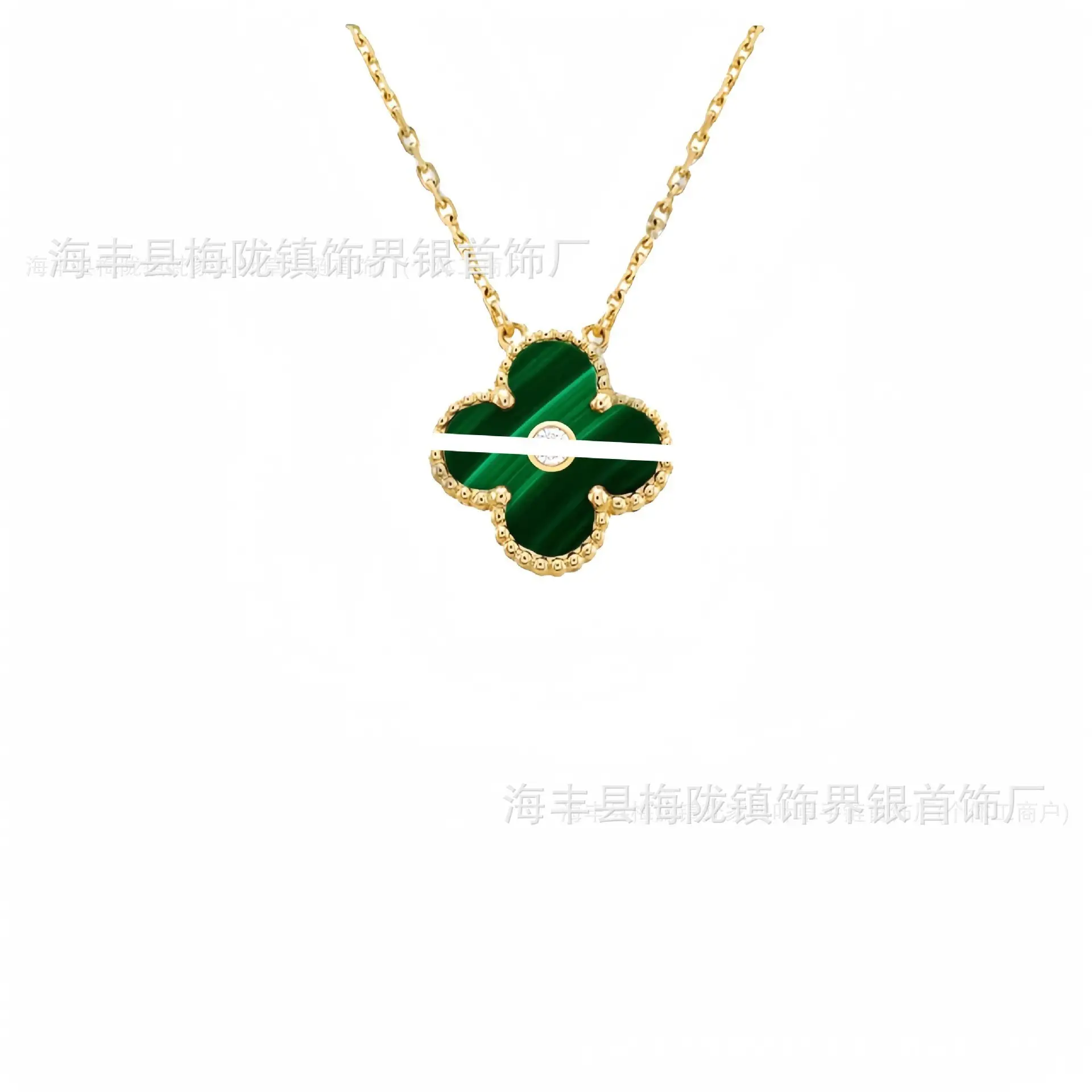 Four-Leaf Clover Necklace for Women 18K Gold Rose Gold