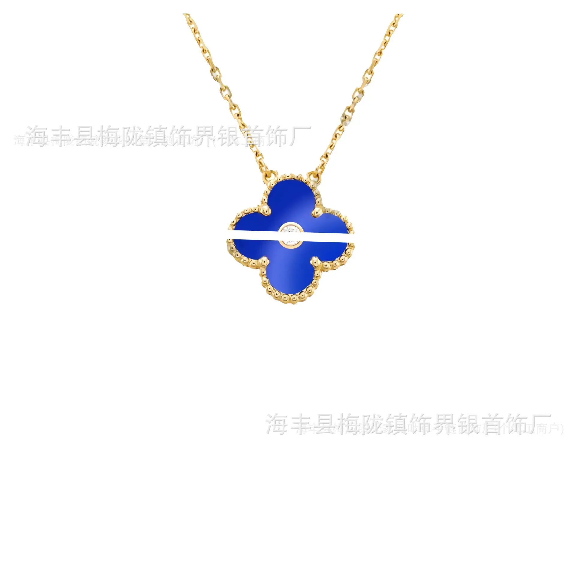 Four-Leaf Clover Necklace for Women 18K Gold Rose Gold