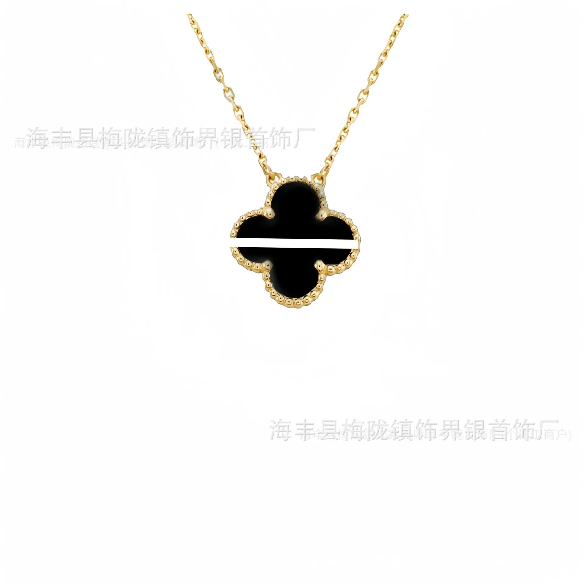 Four-Leaf Clover Necklace for Women 18K Gold Rose Gold