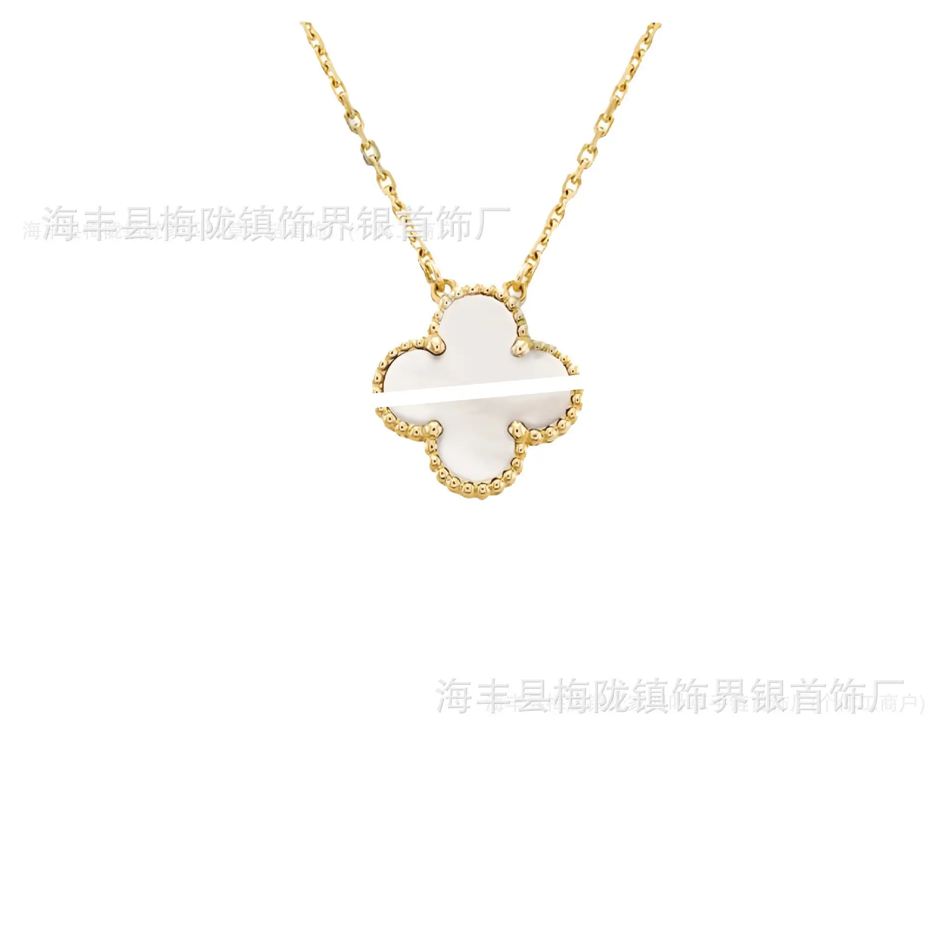 Four-Leaf Clover Necklace for Women 18K Gold Rose Gold