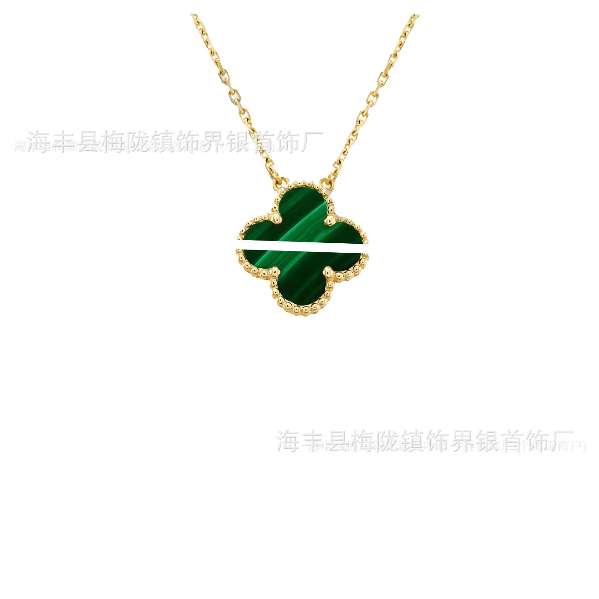Four-Leaf Clover Necklace for Women 18K Gold Rose Gold
