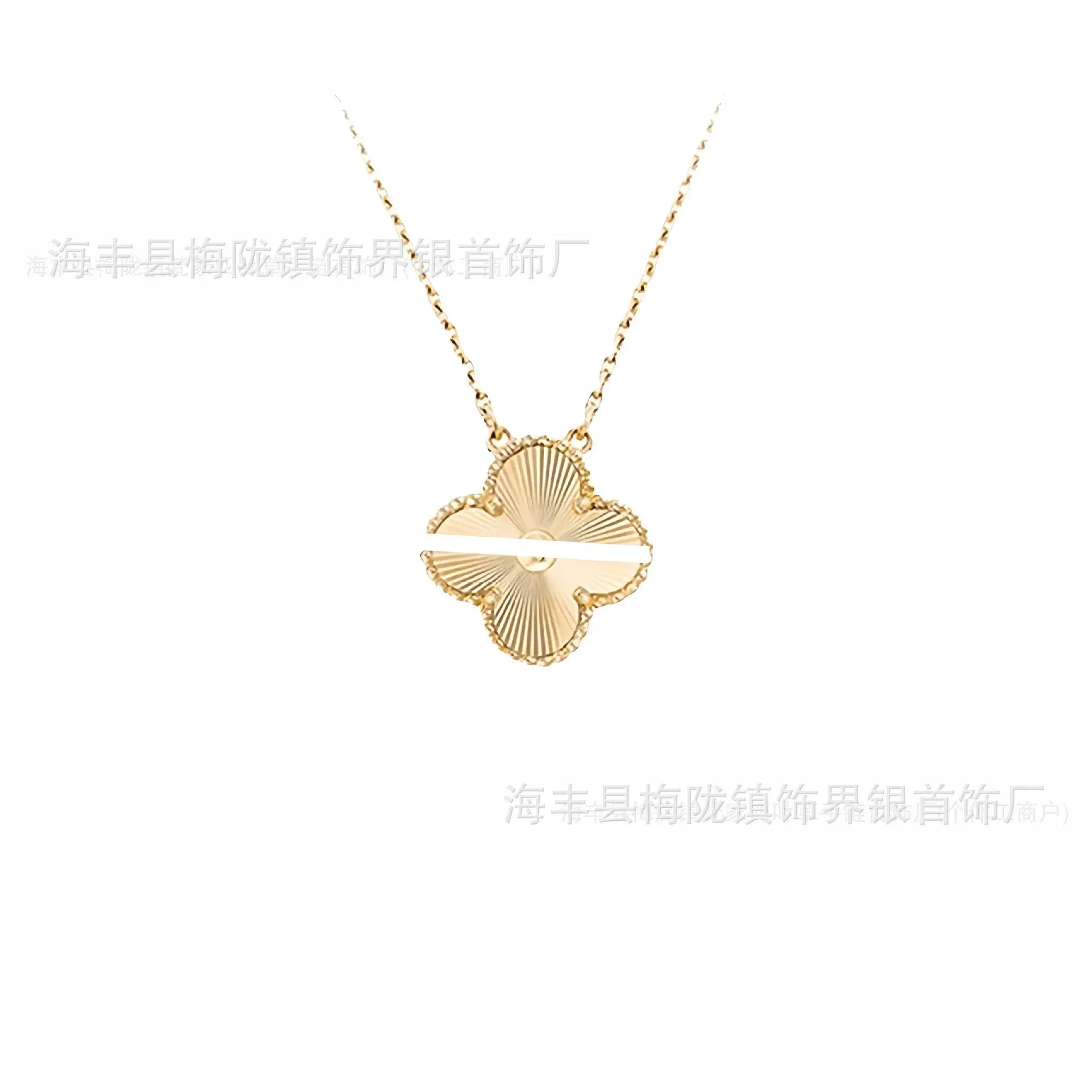 Four-Leaf Clover Necklace for Women 18K Gold Rose Gold