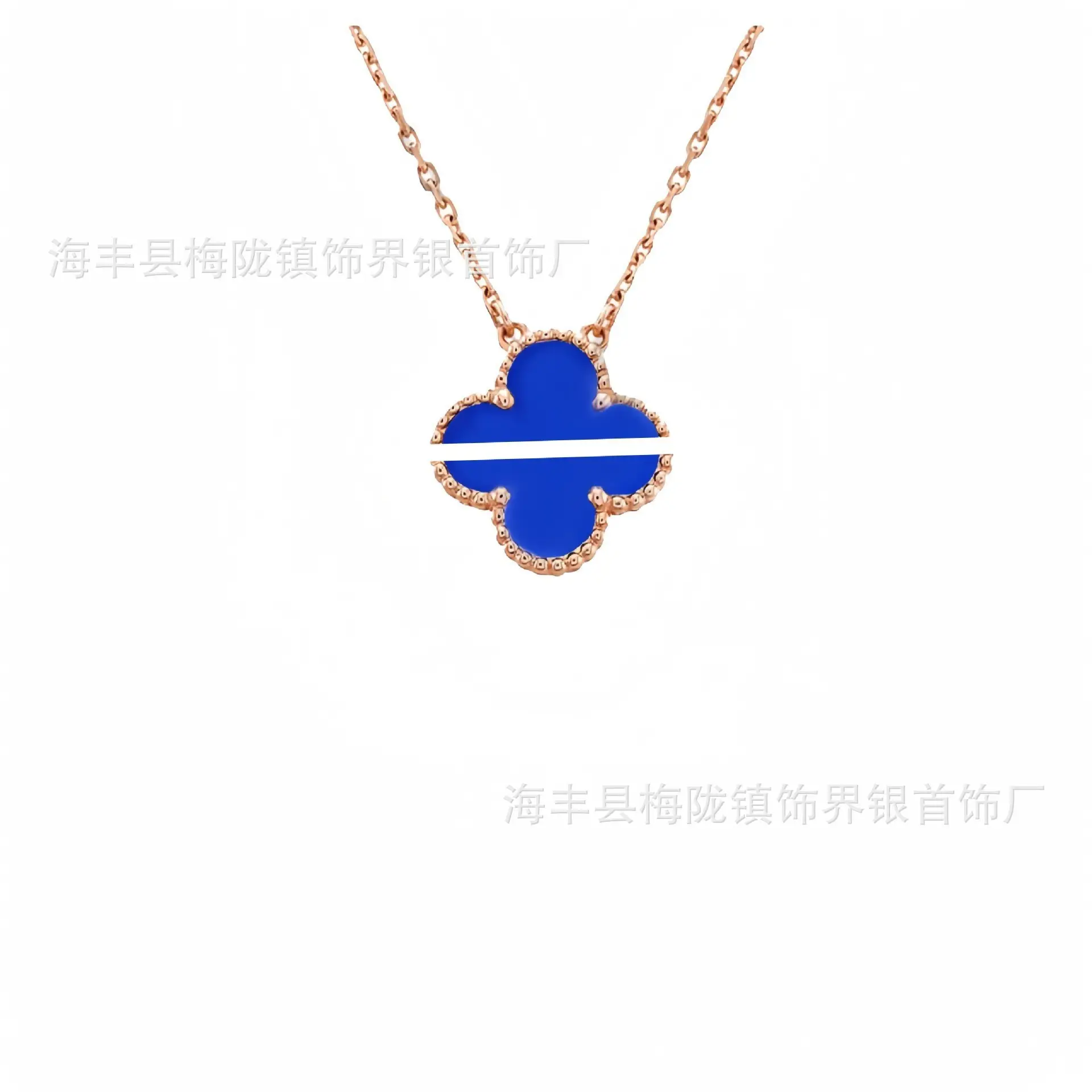 Four-Leaf Clover Necklace for Women 18K Gold Rose Gold