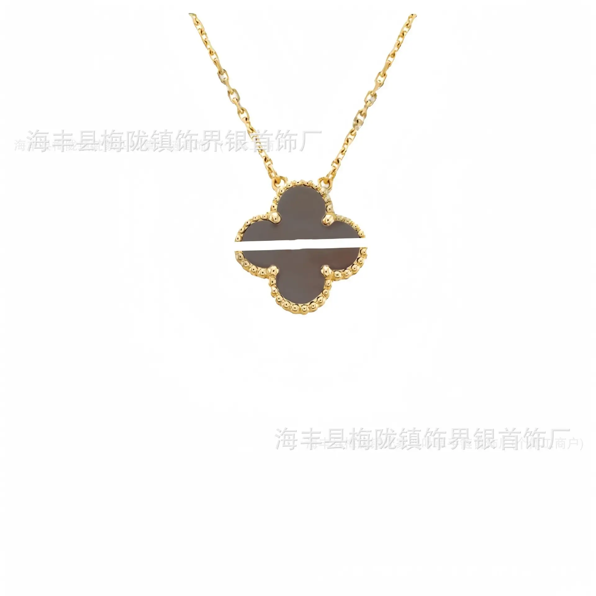 Four-Leaf Clover Necklace for Women 18K Gold Rose Gold