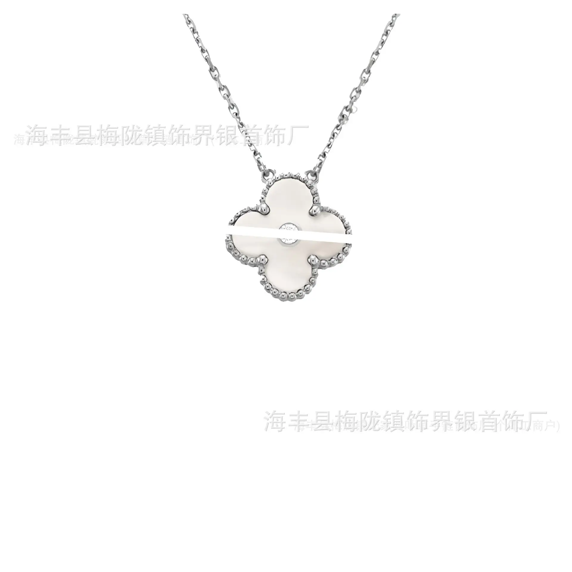 Four-Leaf Clover Necklace for Women 18K Gold Rose Gold