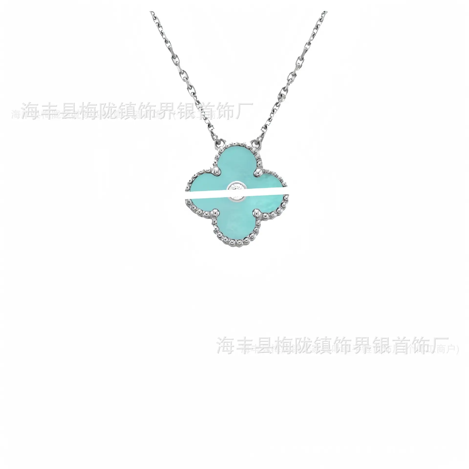Four-Leaf Clover Necklace for Women 18K Gold Rose Gold