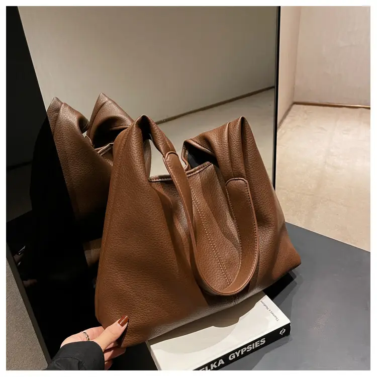 Brown Leather Crossbody Tote Bag for Women — feature 32