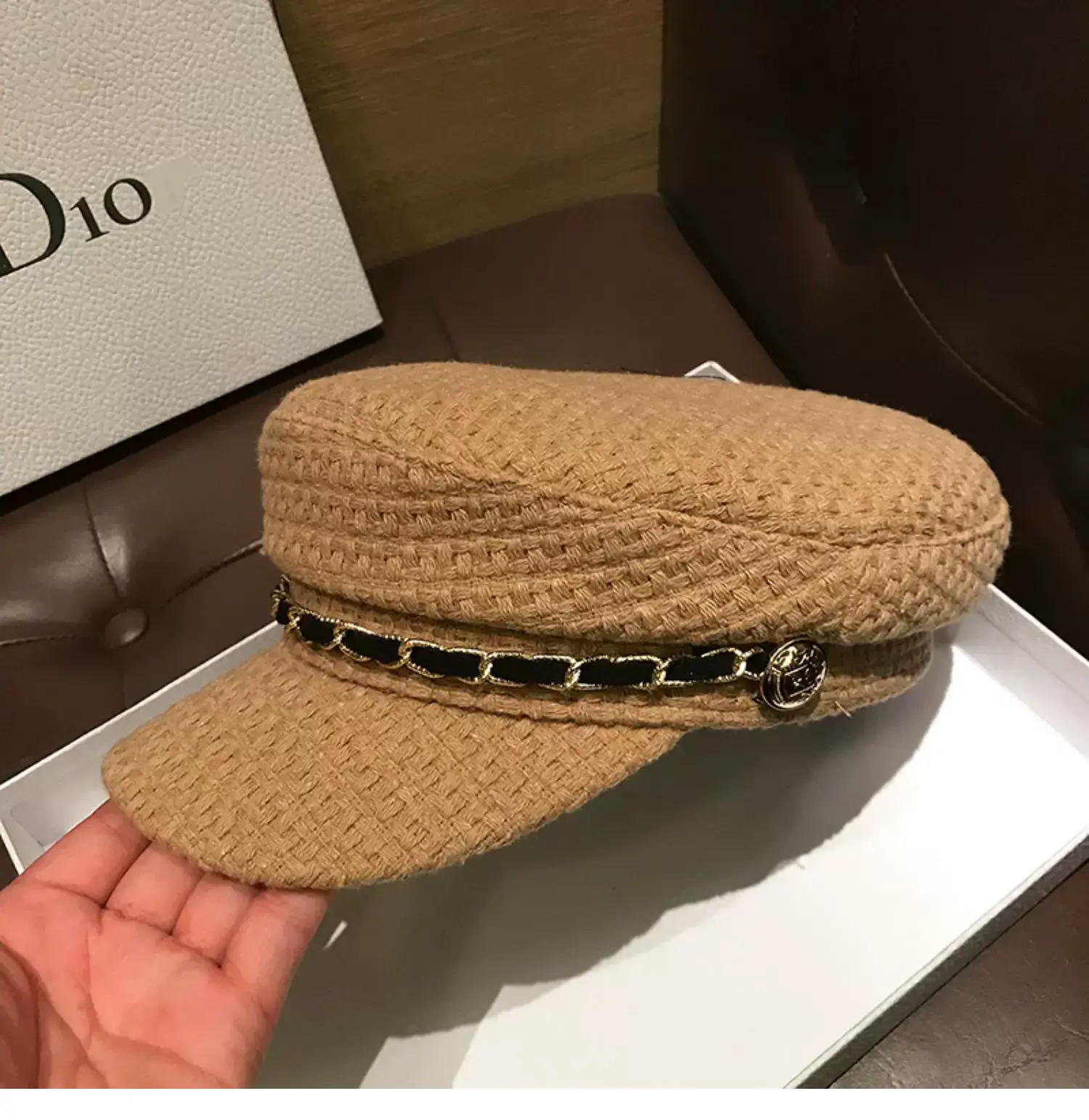 Japanese-Style Flat Top Navy Cap for Women — feature 6