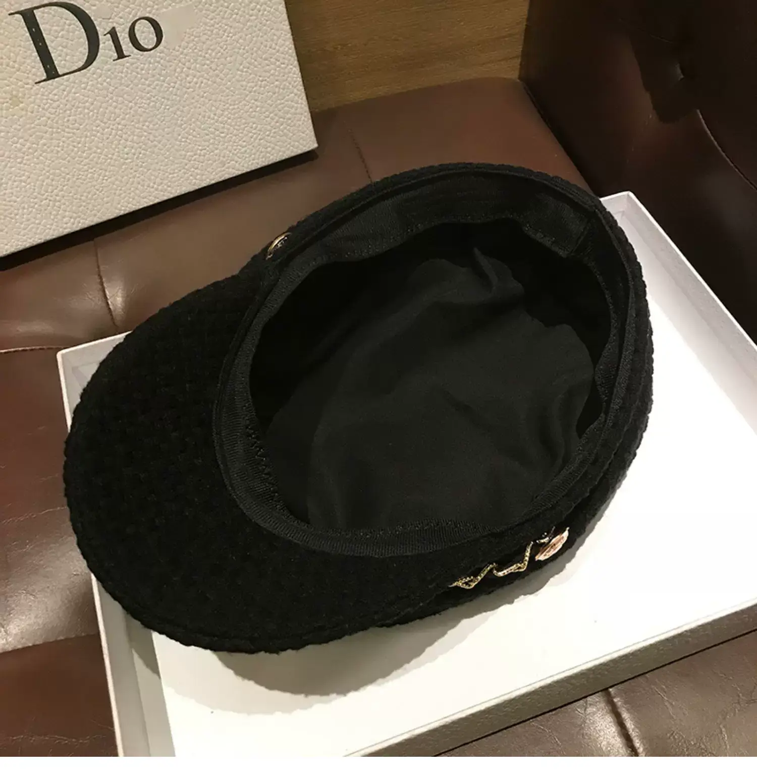 Japanese-Style Flat Top Navy Cap for Women — feature 9