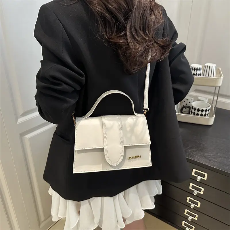 Pink French One-Shoulder Crossbody Bag for Women - Image 7