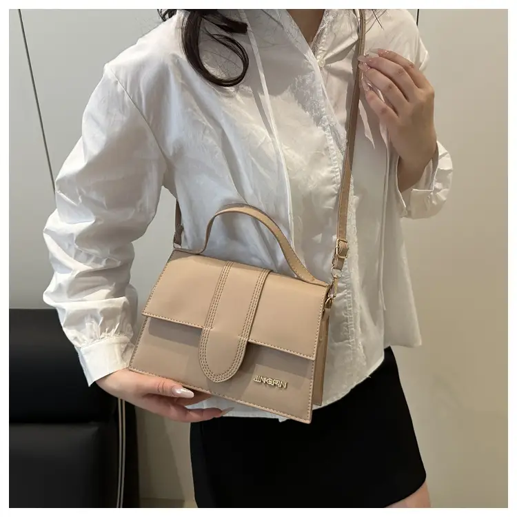 Pink French One-Shoulder Crossbody Bag for Women — feature 15
