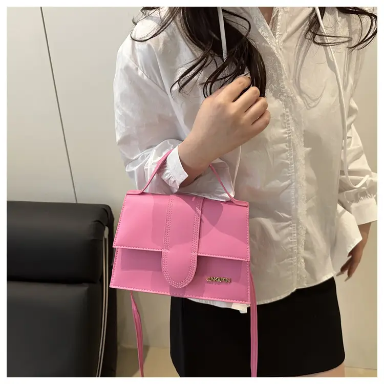 Pink French One-Shoulder Crossbody Bag for Women — feature 16