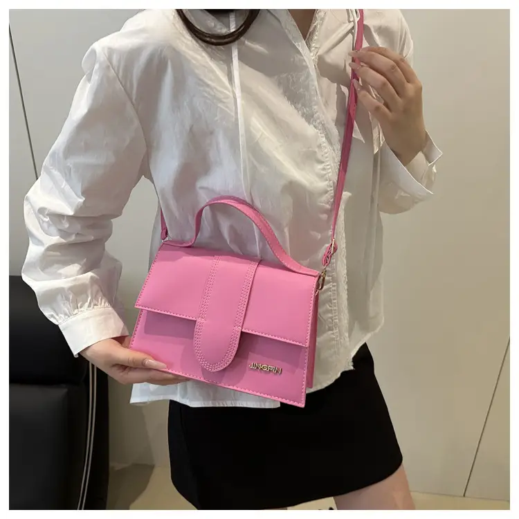 Pink French One-Shoulder Crossbody Bag for Women — feature 18