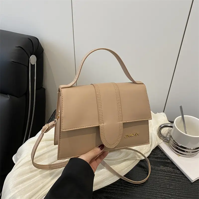 Pink French One-Shoulder Crossbody Bag for Women - Image 4