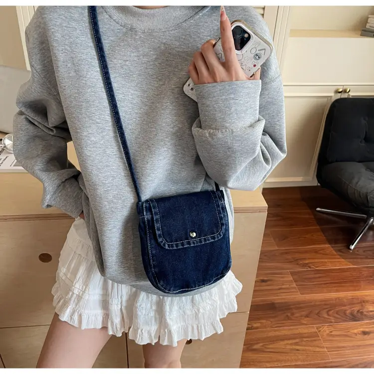 2025 New Japanese Style Denim Crossbody Phone Bag — feature 18