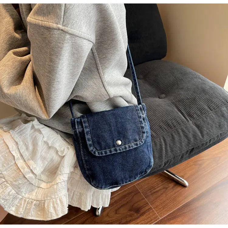 2025 New Japanese Style Denim Crossbody Phone Bag — feature 23