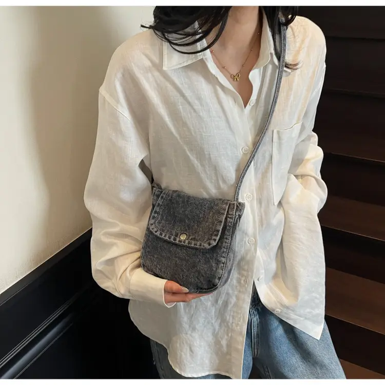 2025 New Japanese Style Denim Crossbody Phone Bag — feature 27