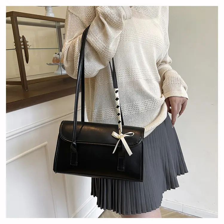 White Bow Tie Shoulder Bag for Women — feature 9