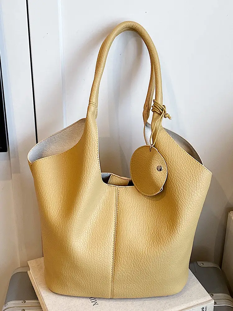 Women Large Capacity Tan Shoulder Bag 2025 - Image 7