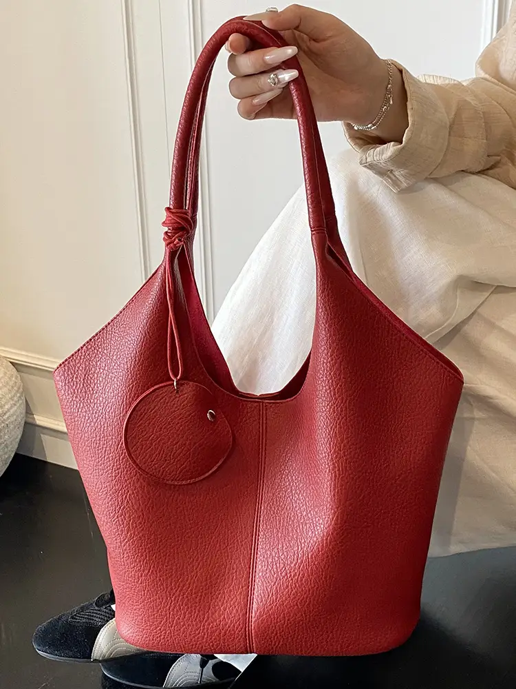 Women Large Capacity Tan Shoulder Bag 2025 - Image 8
