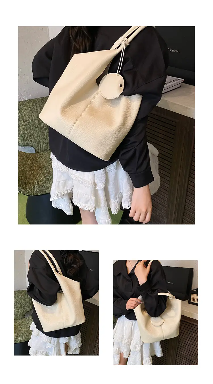 Women Large Capacity Tan Shoulder Bag 2025 — feature 10