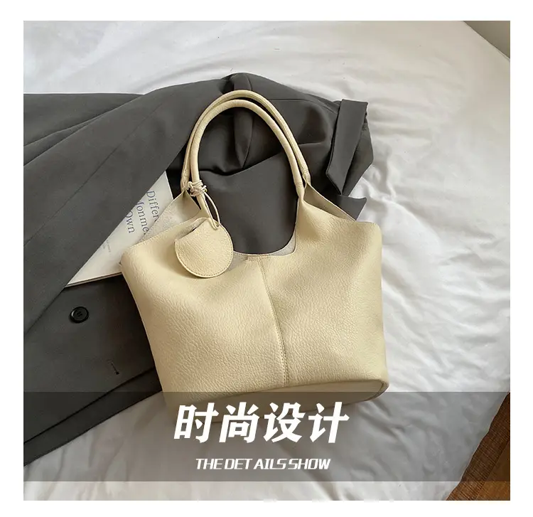 Women Large Capacity Tan Shoulder Bag 2025 — feature 6