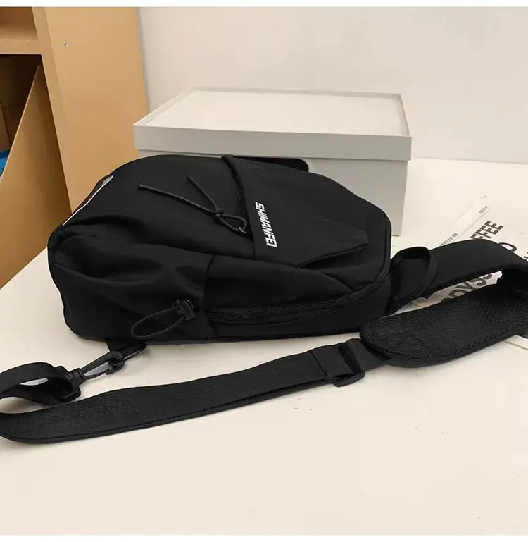 Men's White Crossbody Backpack with Colorful Accessories — feature 26