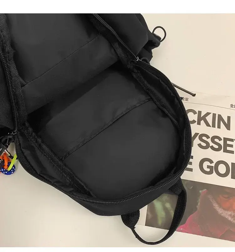 Men's White Crossbody Backpack with Colorful Accessories — feature 28