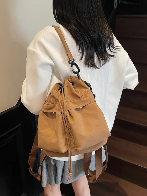 Yellow Drawstring Bucket Bag for Women 2025 - Image 8