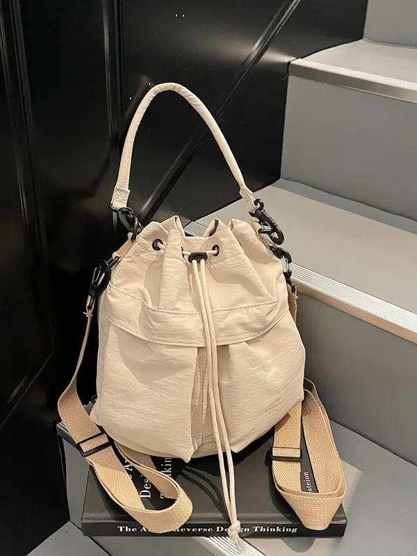 Yellow Drawstring Bucket Bag for Women 2025 - Image 9