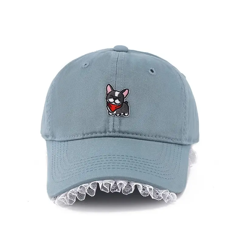Dopamine Cartoon Cap Women Large Face Slimming Lace Denim - Image 6