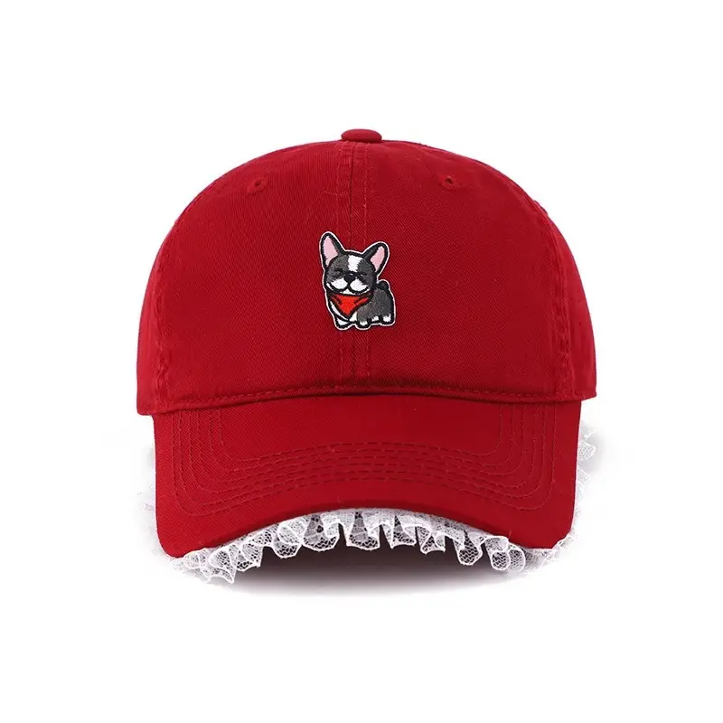 Dopamine Cartoon Cap Women Large Face Slimming Lace Denim - Image 8