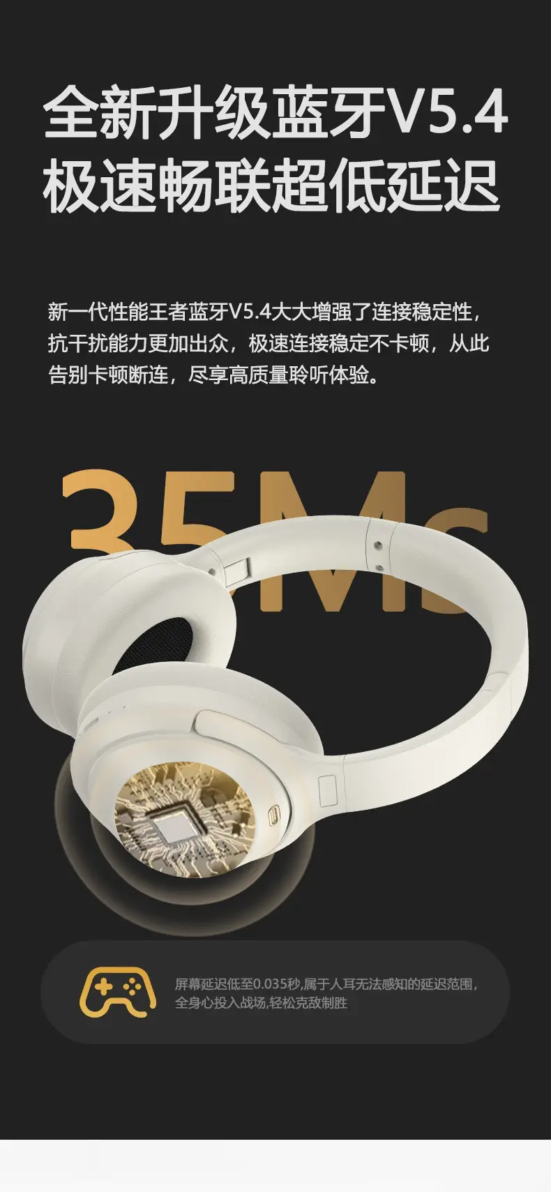 M4 ANC Wireless Over-Ear Bluetooth Headphones Black β feature 13
