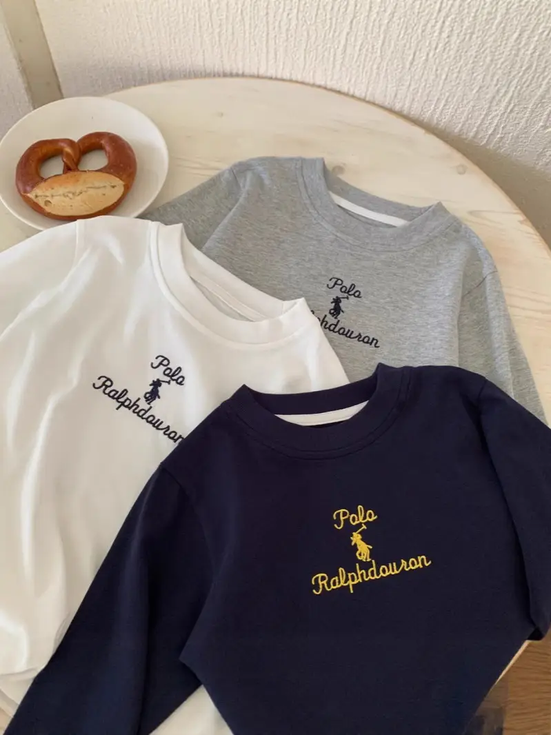Children's T-Shirt Grey Long Sleeve Baby Cotton 2025