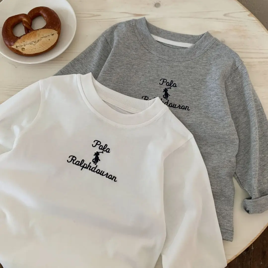 Children's T-Shirt Grey Long Sleeve Baby Cotton 2025 — feature 10