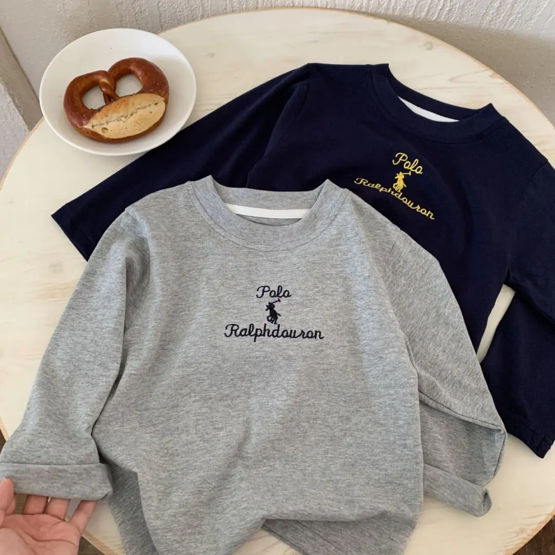 Children's T-Shirt Grey Long Sleeve Baby Cotton 2025 — feature 11