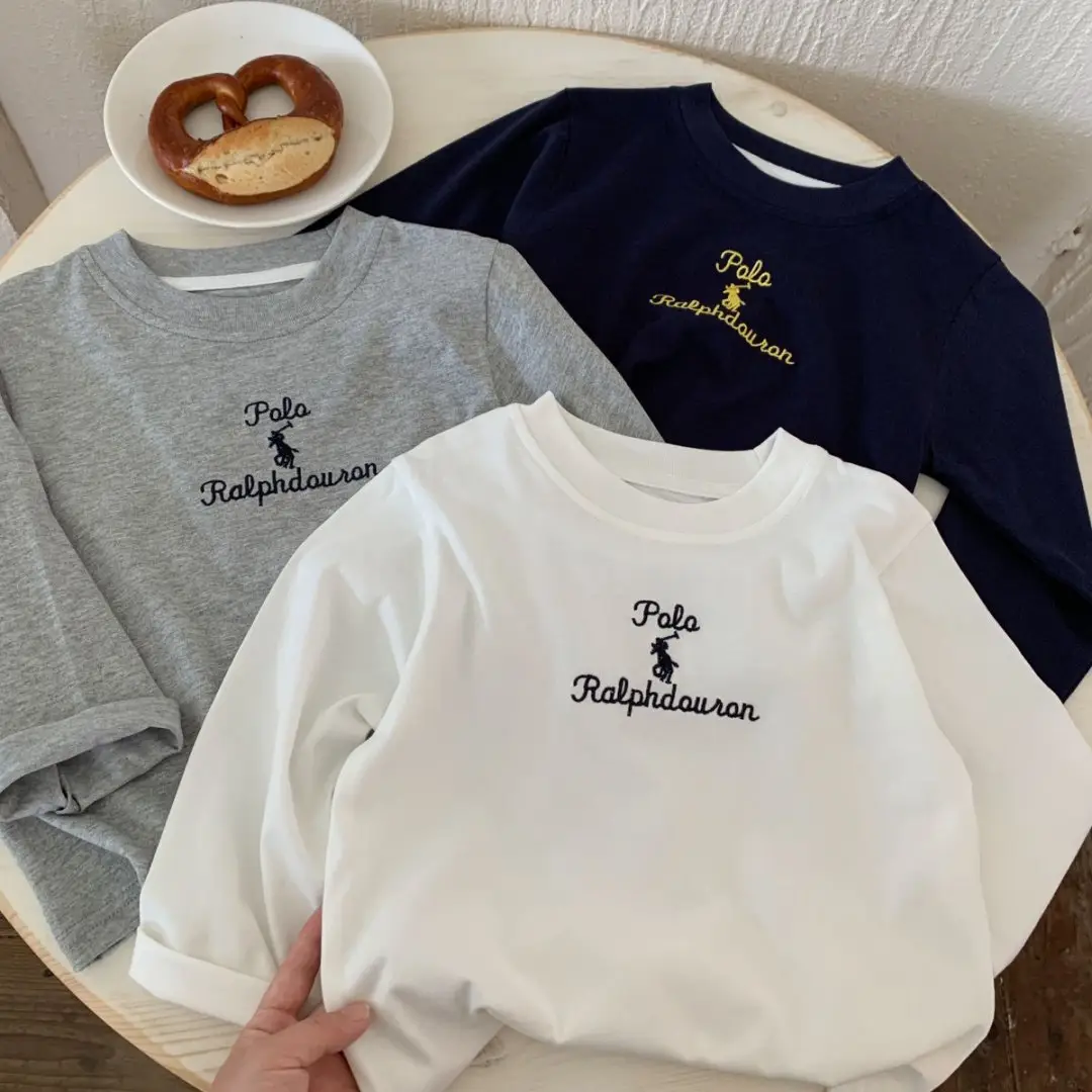 Children's T-Shirt Grey Long Sleeve Baby Cotton 2025 — feature 4