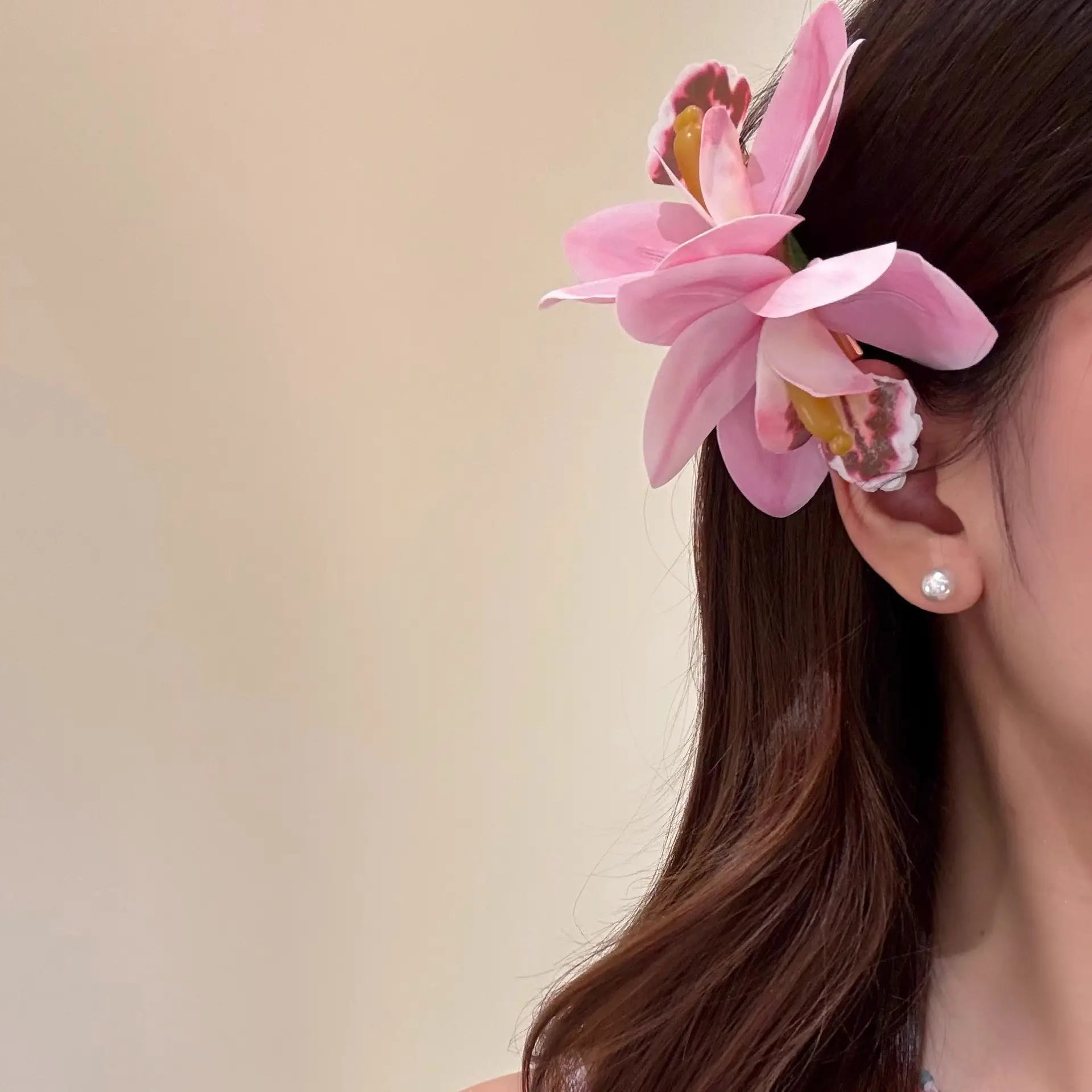 Cymbidium Flower Hairpin for Women Beach Travel - Image 5